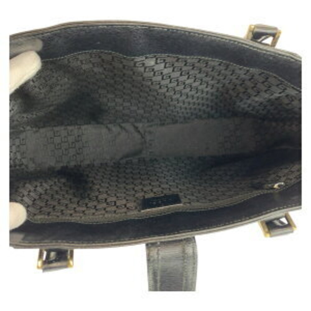 Gucci GG tote logo bag leather canvas black - Picture 9 of 10